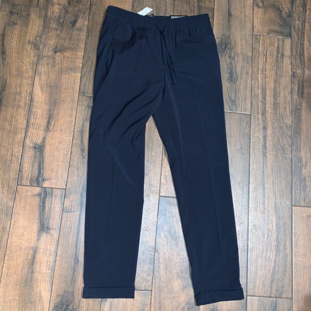 H&M men's navy blue jogger dress pants XS